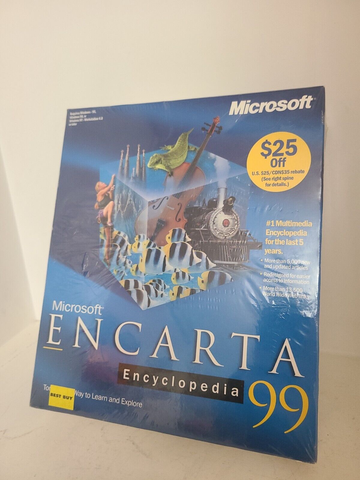 Sealed MICROSOFT ENCARTA Encyclopedia \'99 (X03-68674) Windows 95/98/NT