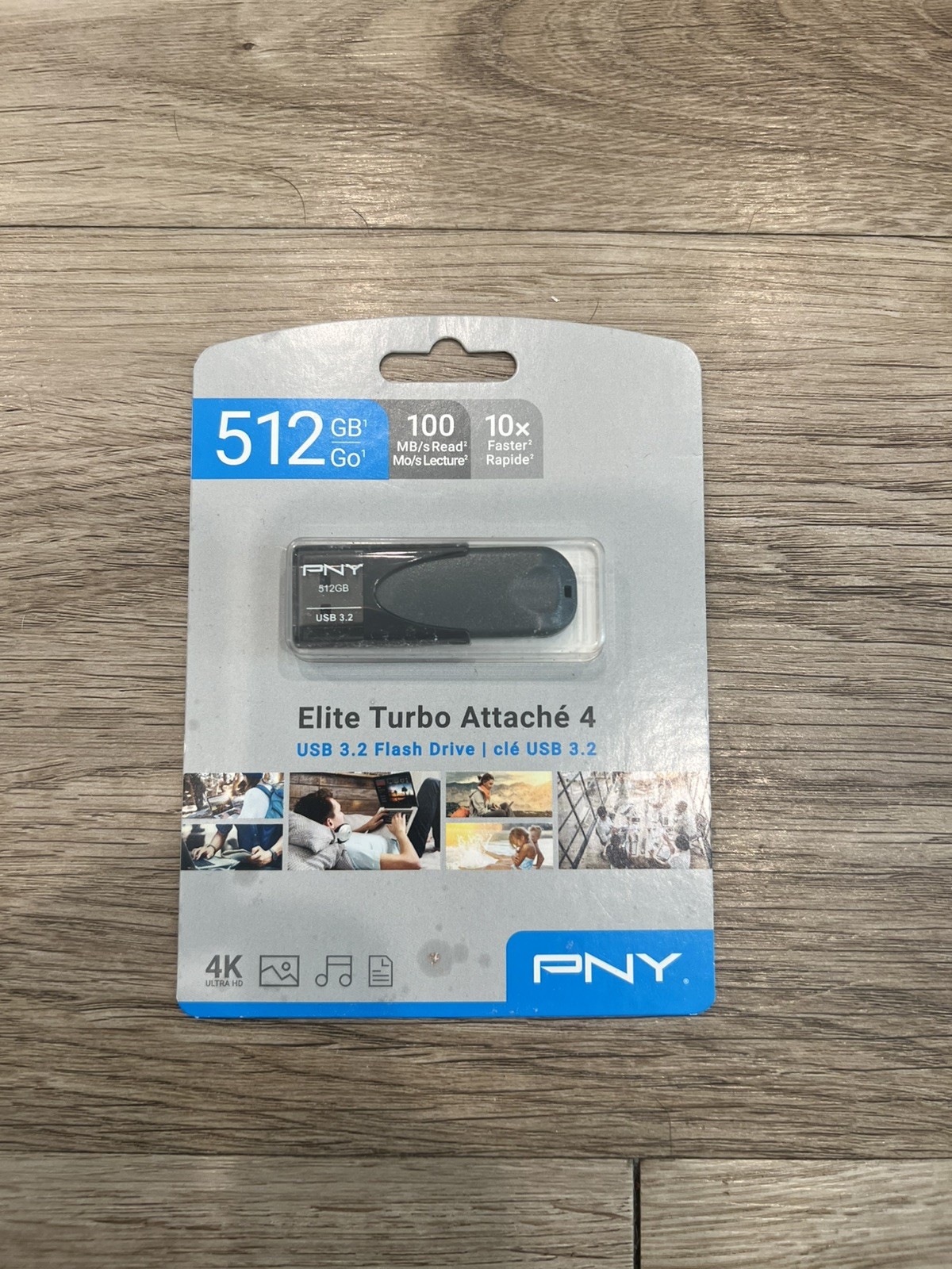 PNY 512GB Elite Turbo Attaché 4 USB 3.2 Flash Drive Brand New