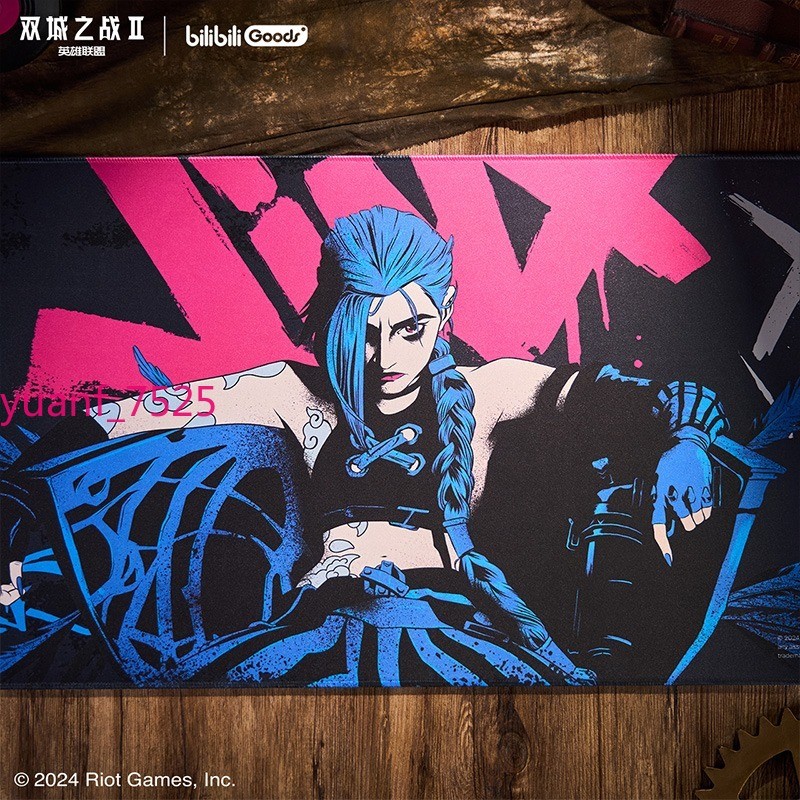 Jinx Mouse Pad Computer Desk Pad Arcane2 : League of Legends Gifts 90cm * 40cm