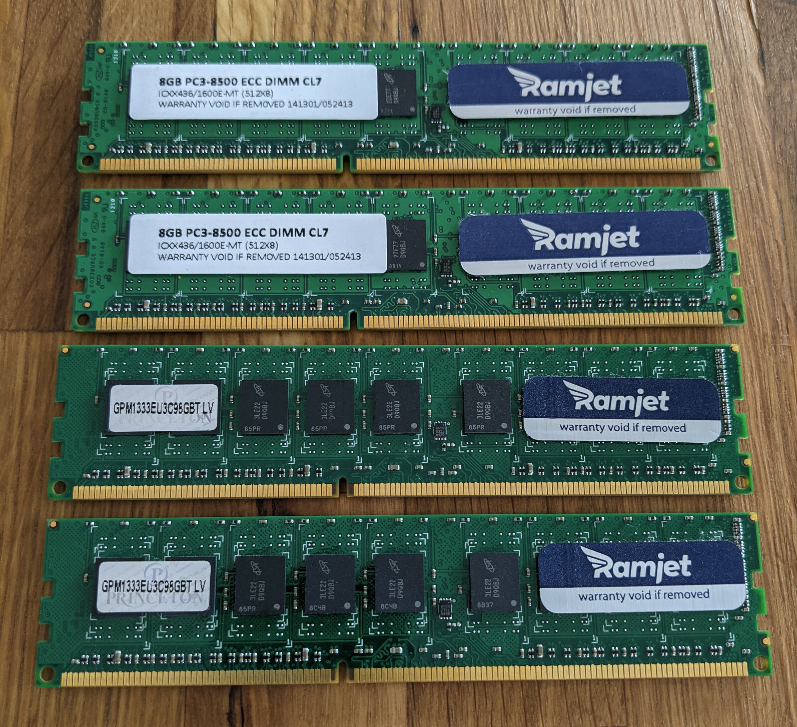 32GB Memory Upgrade Kit 4 x 8GB PC3-8500 ECC DIMM C17 Module