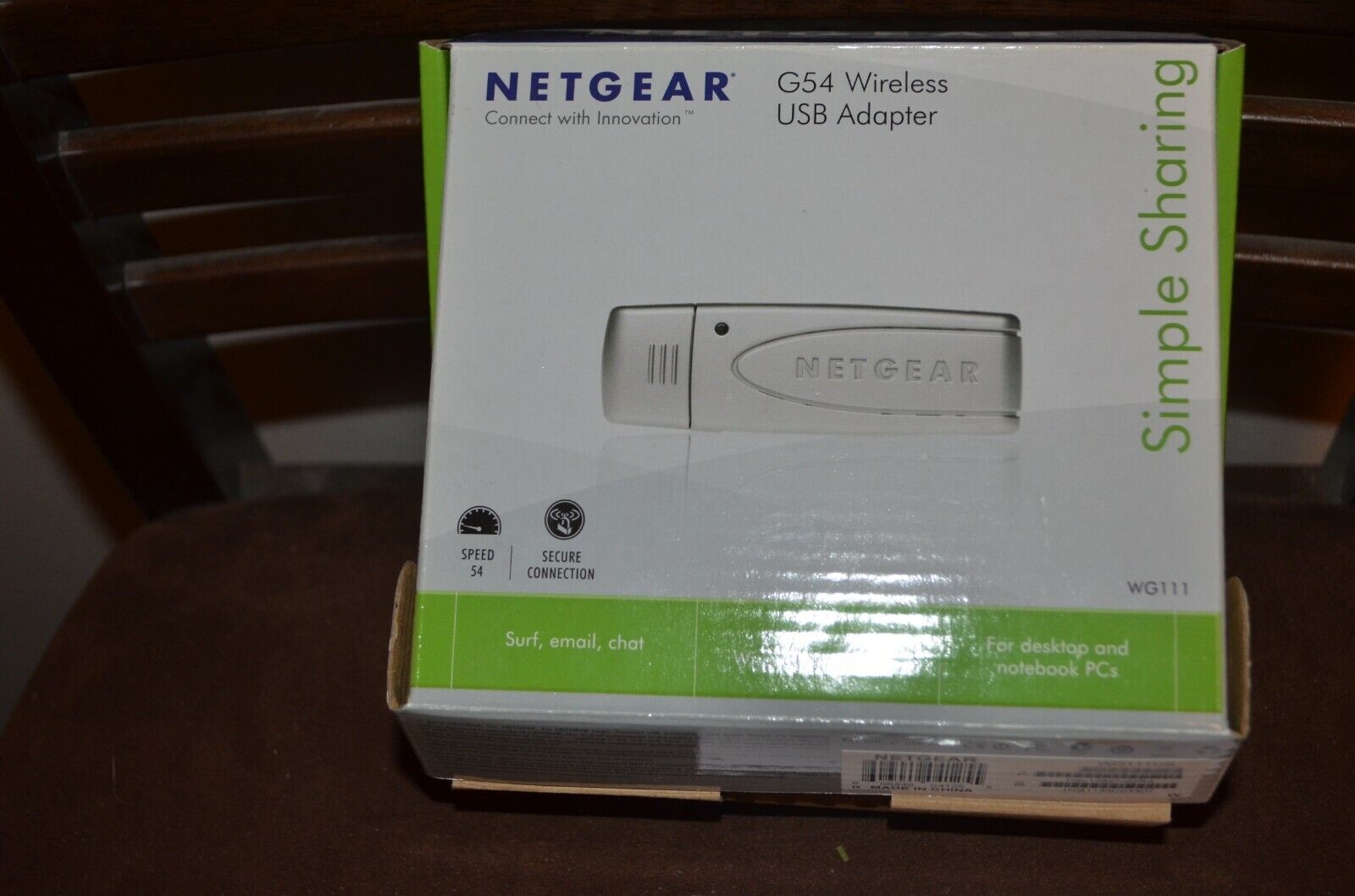 NETGEAR G 54 MBPS WIRELESS-G USB 2.0 ADAPTER WG111 NEW