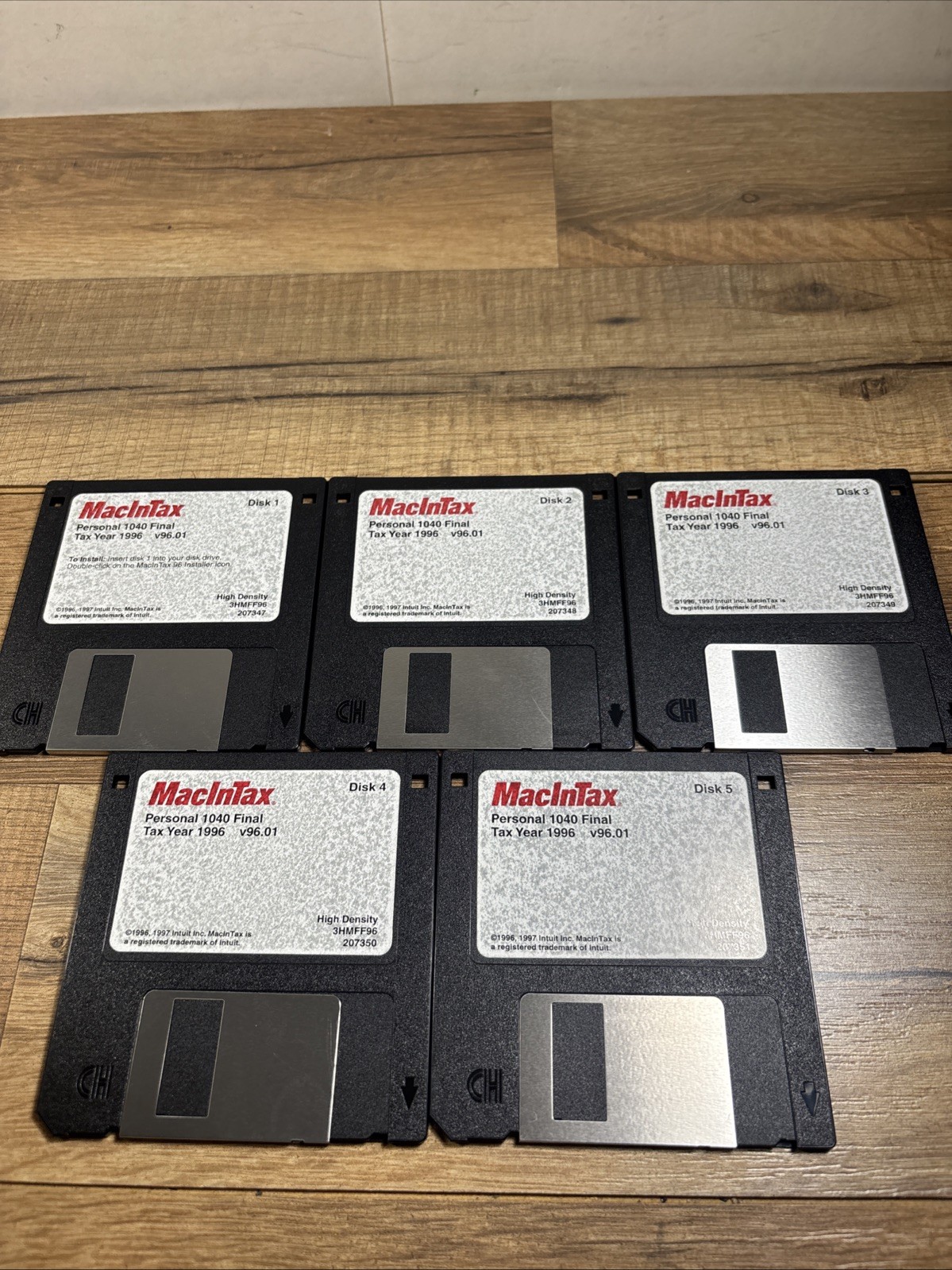 Vintage 1996 MacInTax Personal 1040 Final Apple MAC 3.5" Floppy Disk Software