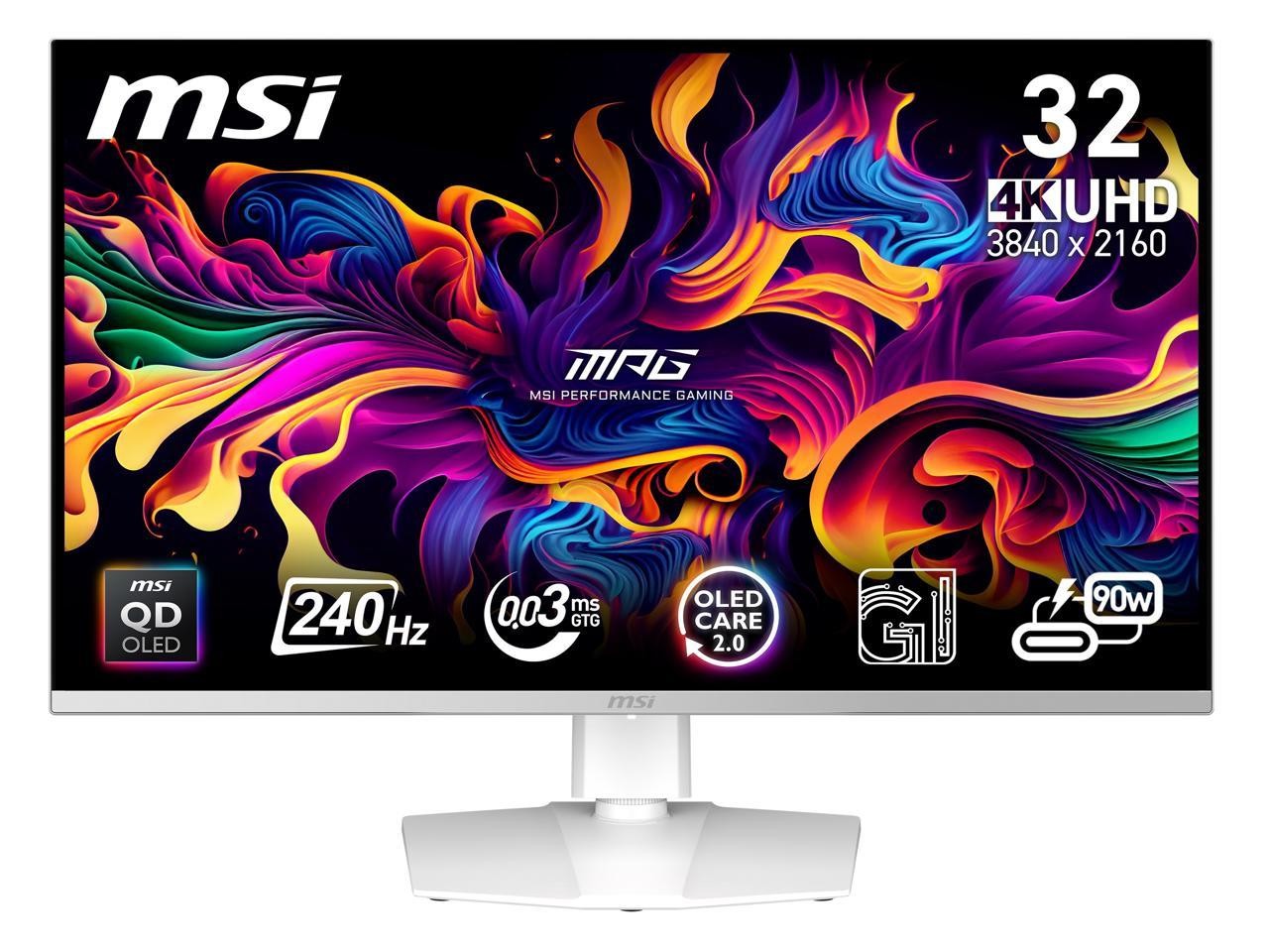 MSI MPG321URXWQDOLED 32" 4K UHD Gaming OLED Monitor 240Hz