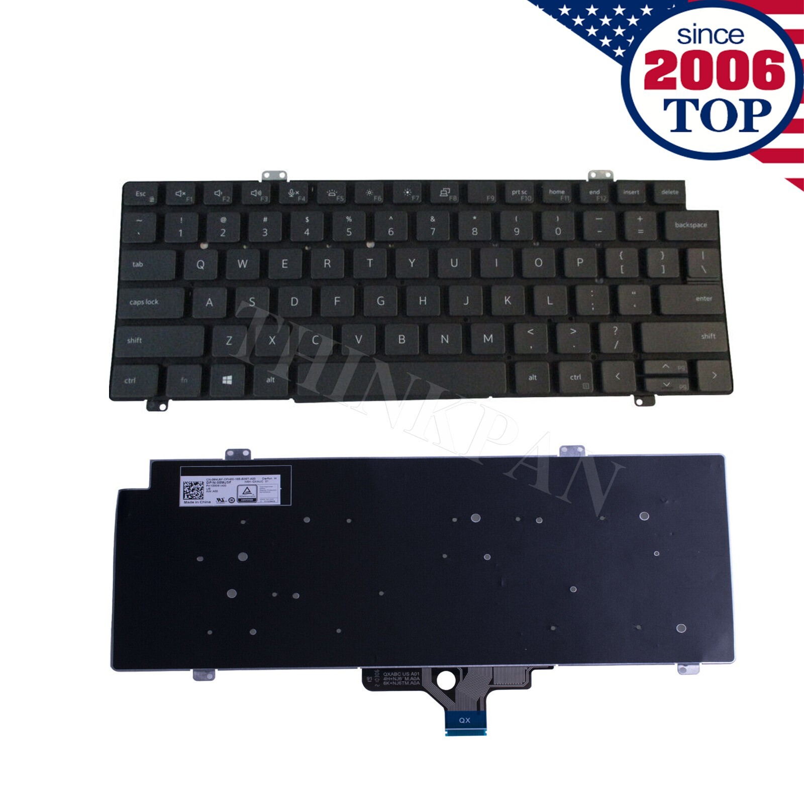 US Keyboard without Backlit for Dell Latitude 5420 5421 5430 7420 7520 08MJ5F