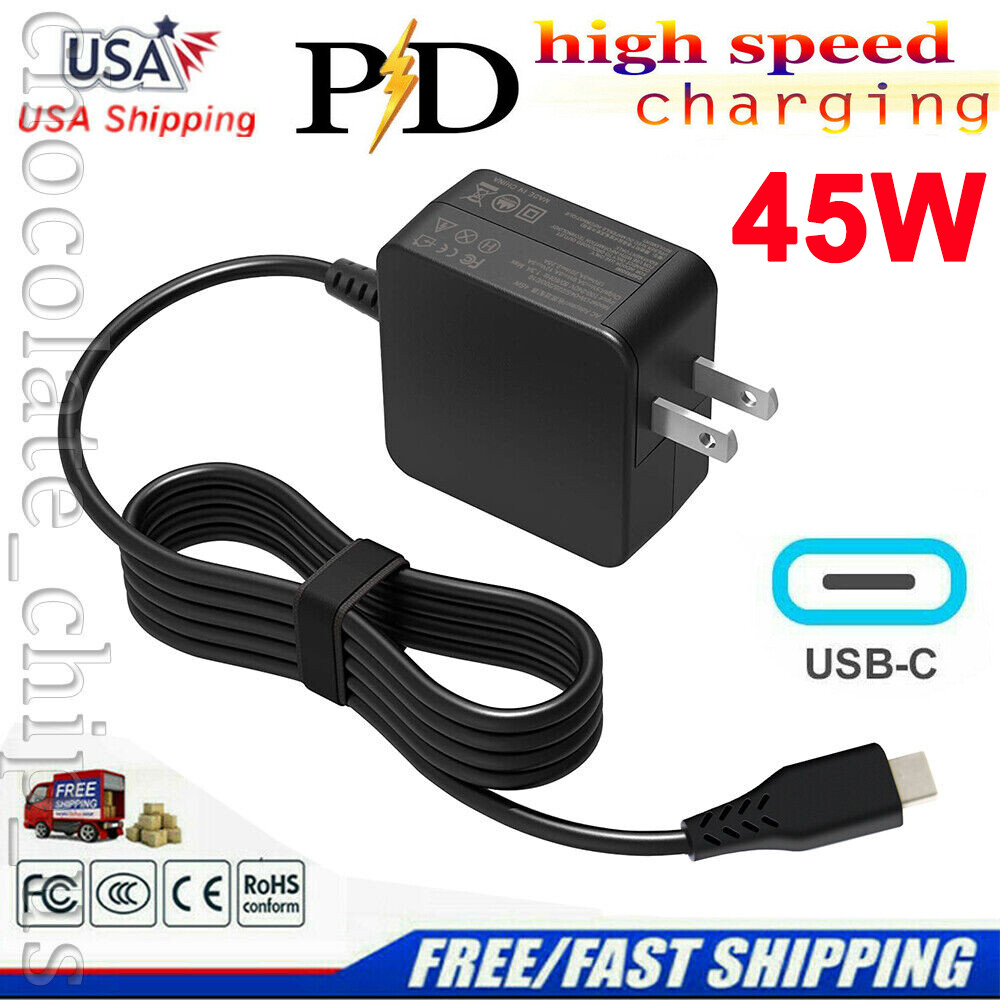 45W USB C Charger AC Adapter Power Supply For Asus ADP-45EW B ADP-45XE B Laptop