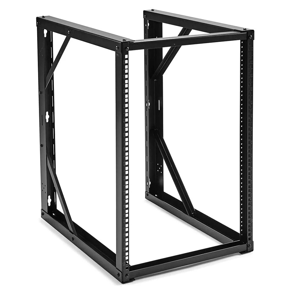 NavePoint 15U Open Frame Wall Mount Server Rack 19in 24.81in Deep 330lb 12-24