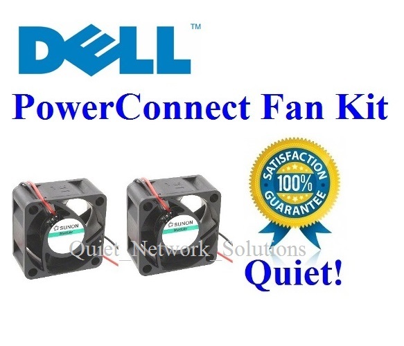 Lot 2x Quiet fans for Dell PowerConnect 3324 (G0487, D0801, K0288) Low Noise