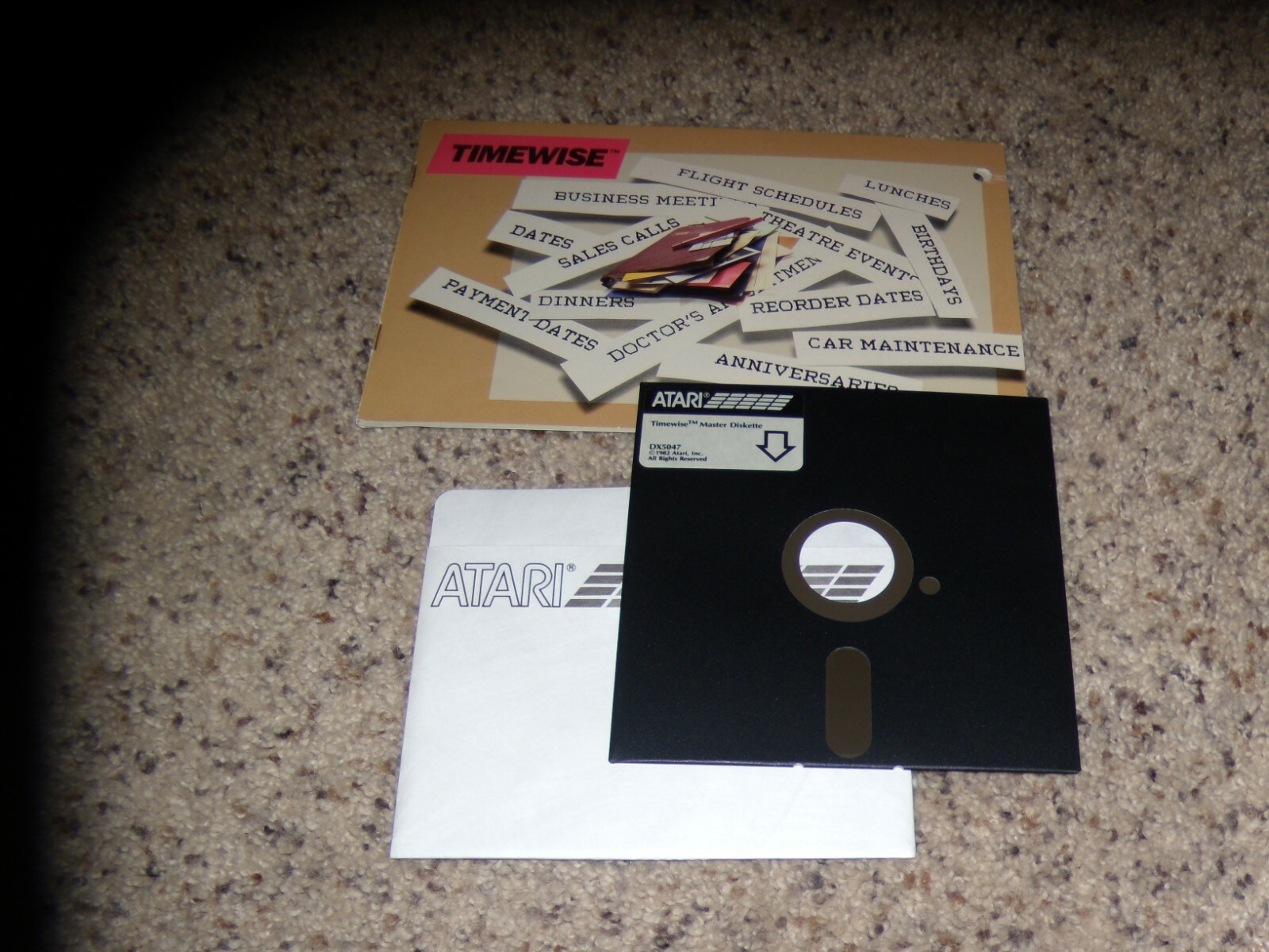 Timewise for the Atari Computer System with 5.25" disk and manual 