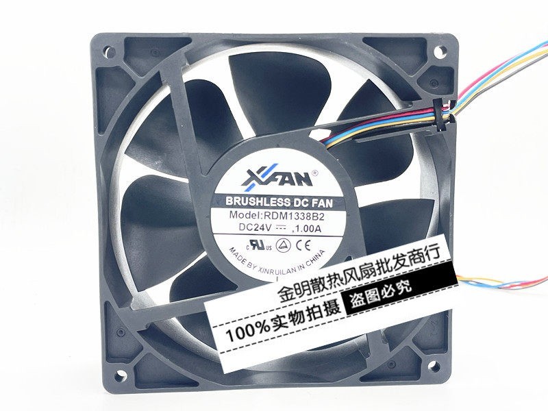 1PCS XFAN 13038 RDM1338B2 24V 1.00A High-Power DC High-Airflow Cooling Fan