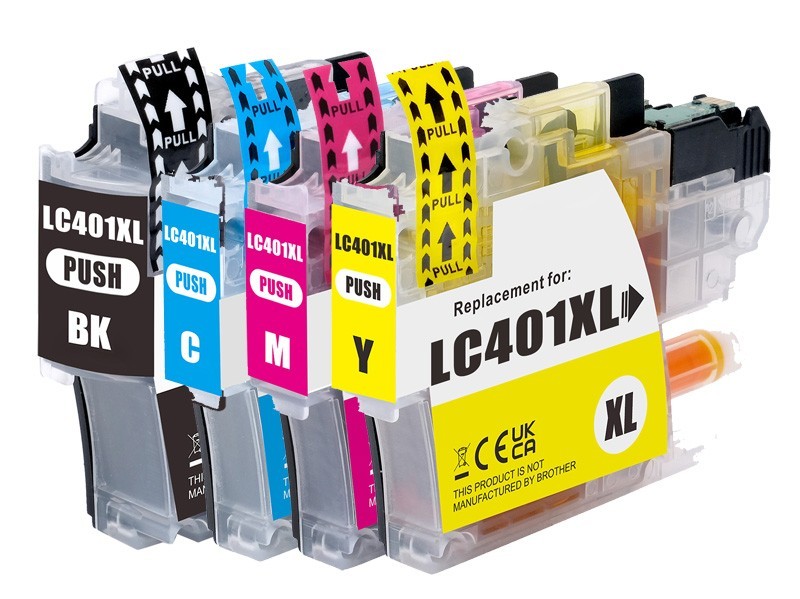 4P XL Printer Ink + Chip for Brother LC401XL MFC-J1010DW MFC-J1012DW MFC-J1170DW