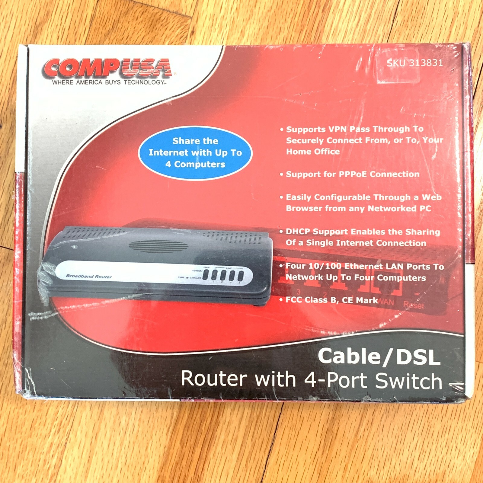 Cable DSL Router with 4-Port Switch NEW Comp USA