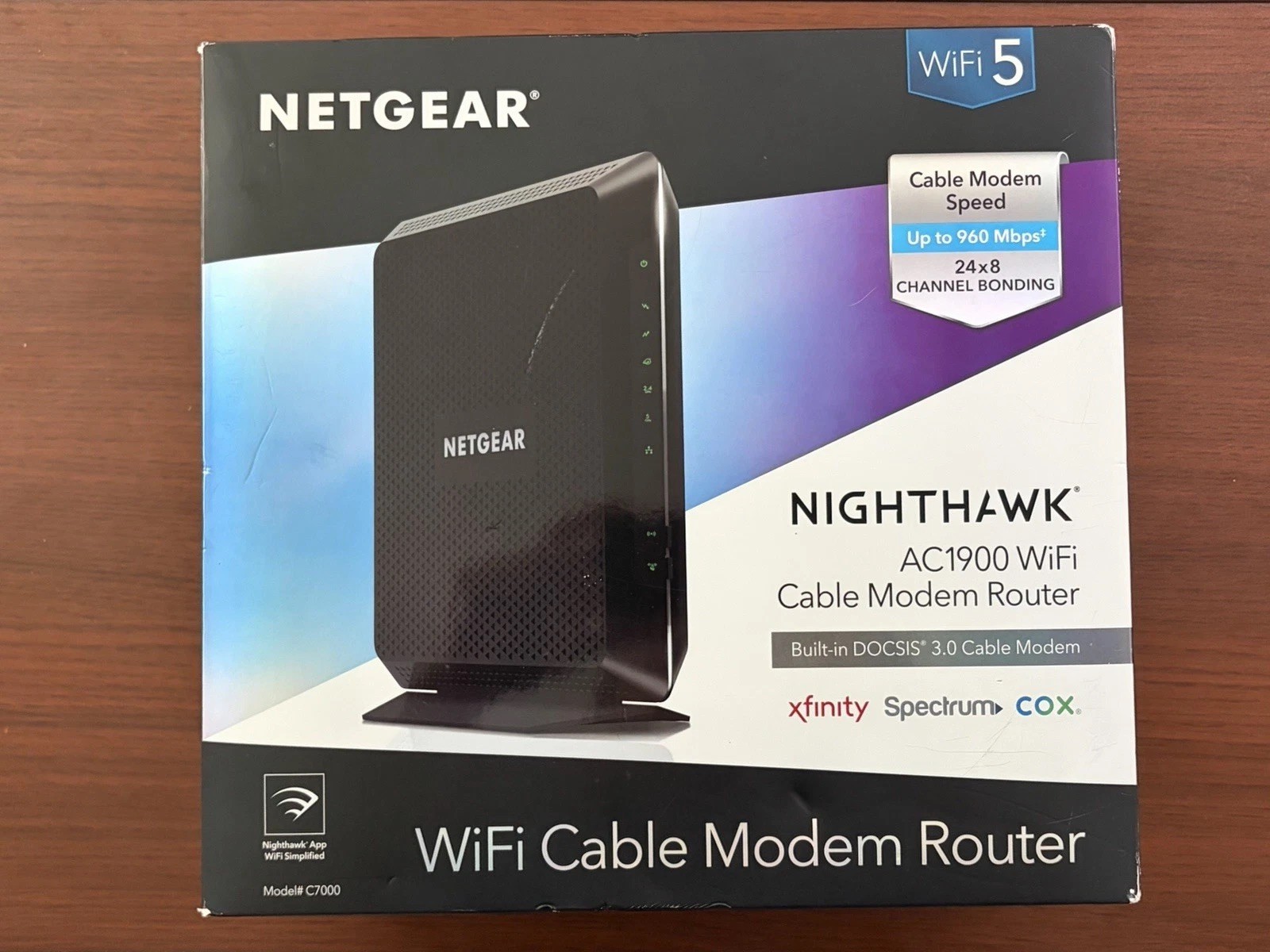 Netgear AC1900 WiFi Cable Modem Router C7000-100NAS C7000v2 New Open Box