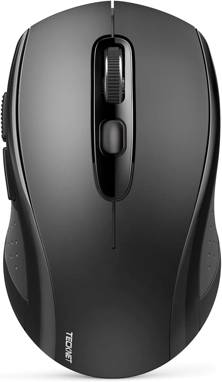 Bluetooth Mouse (BT 5.0/3.0+2.4Ghz), 6-Level 4000 DPI Wireless Mice for Laptop,