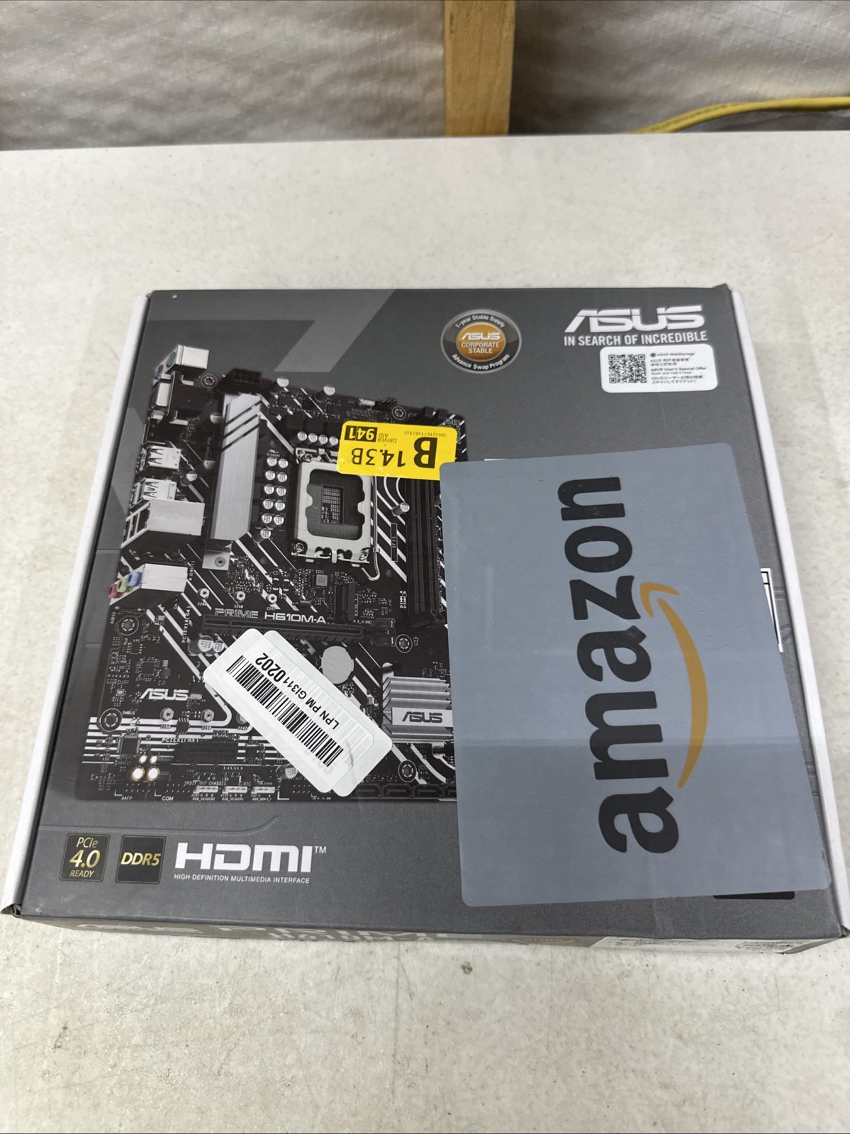 ASUS PRIME H610M-A-CSM Intel H610 LGA 1700 micro ATX Motherboard M.2 SATA III