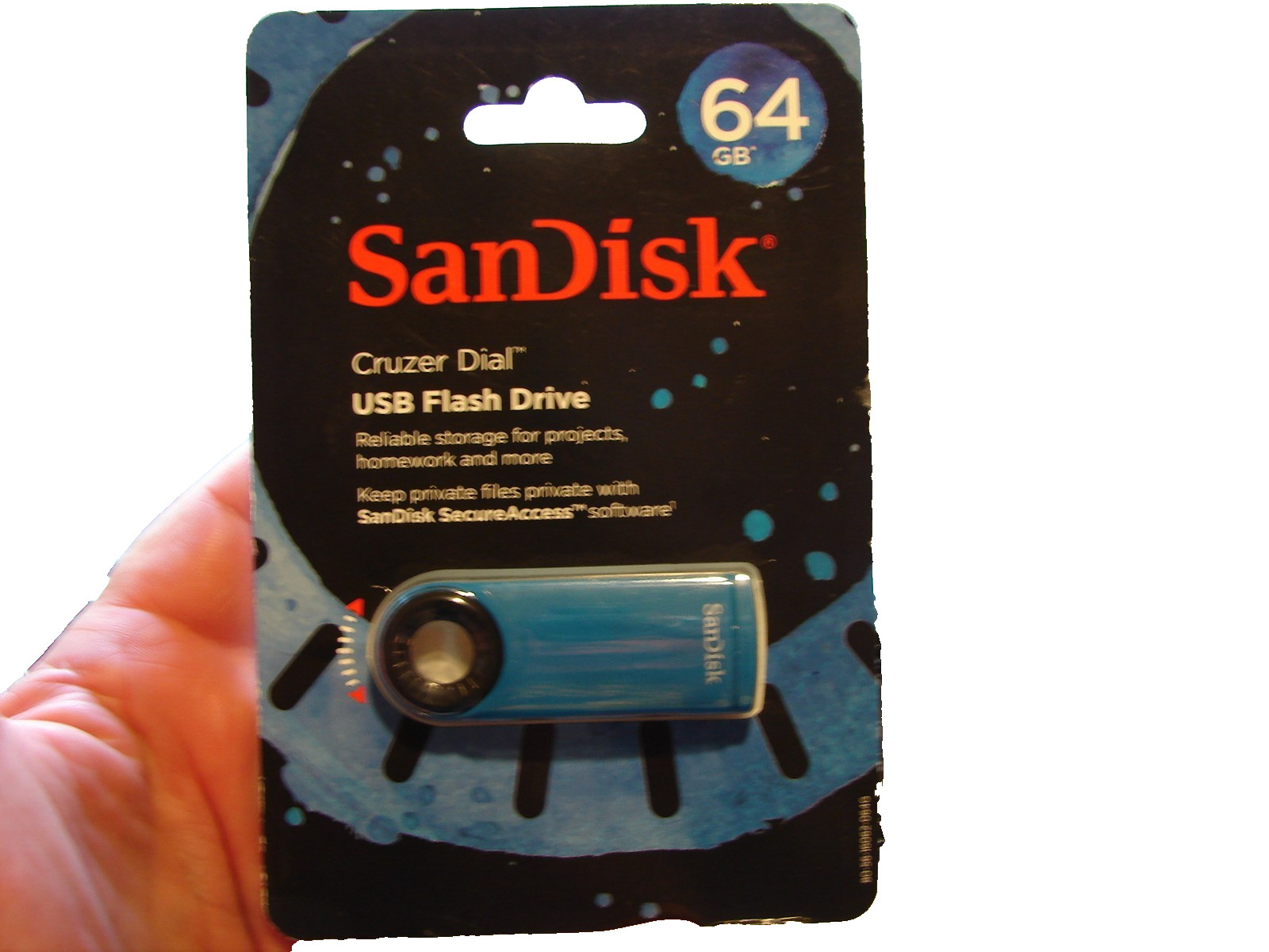 New Unopened Sandisk Cruzer Dial USB Flash Drive NOS 64 GB File Keeper