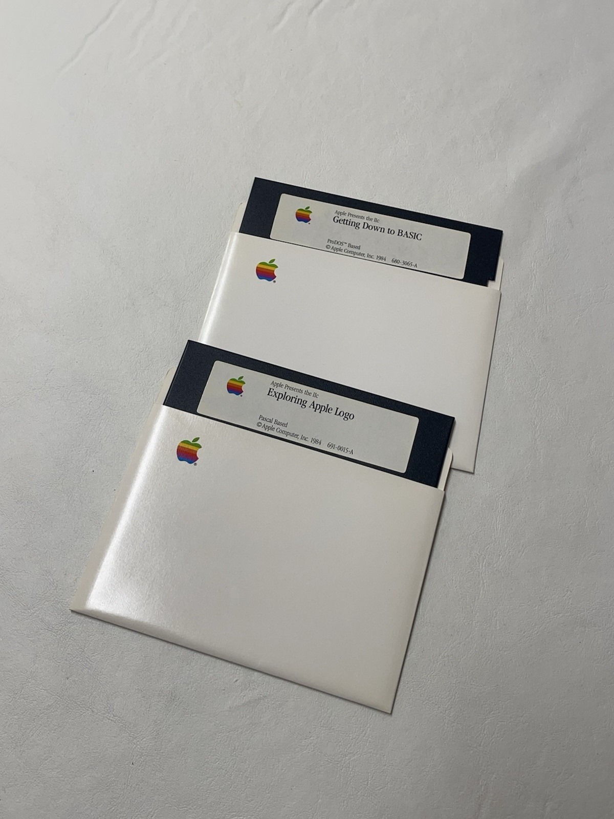 Vintage Apple IIc Floppy Disk Set 1984 Getting Down to BASIC & Exploring Apple