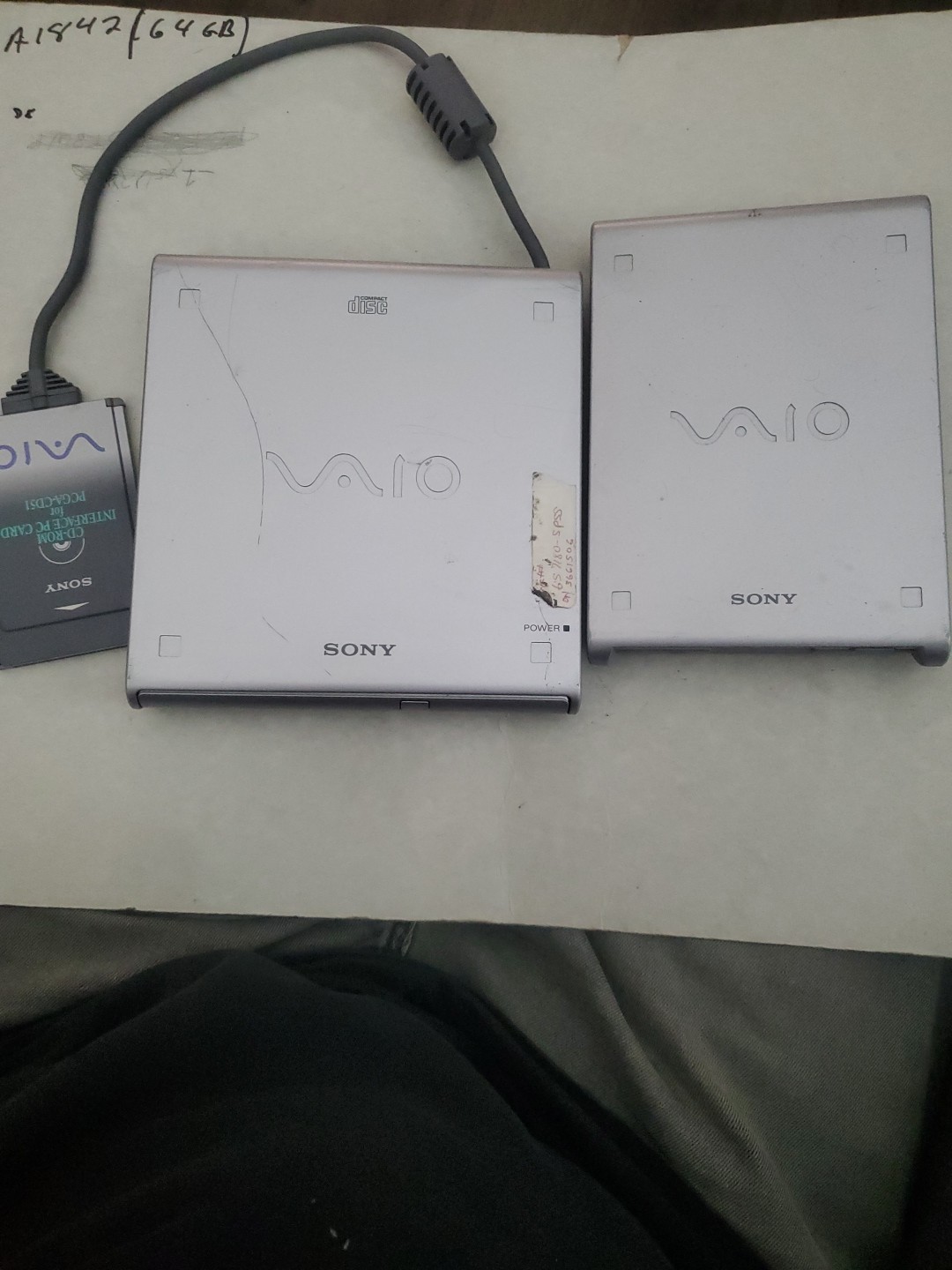 Sony LOT VAIO PCMCIA External CD-ROM Drive PCGA-CD51 And Floppy #PCGA-UFD1