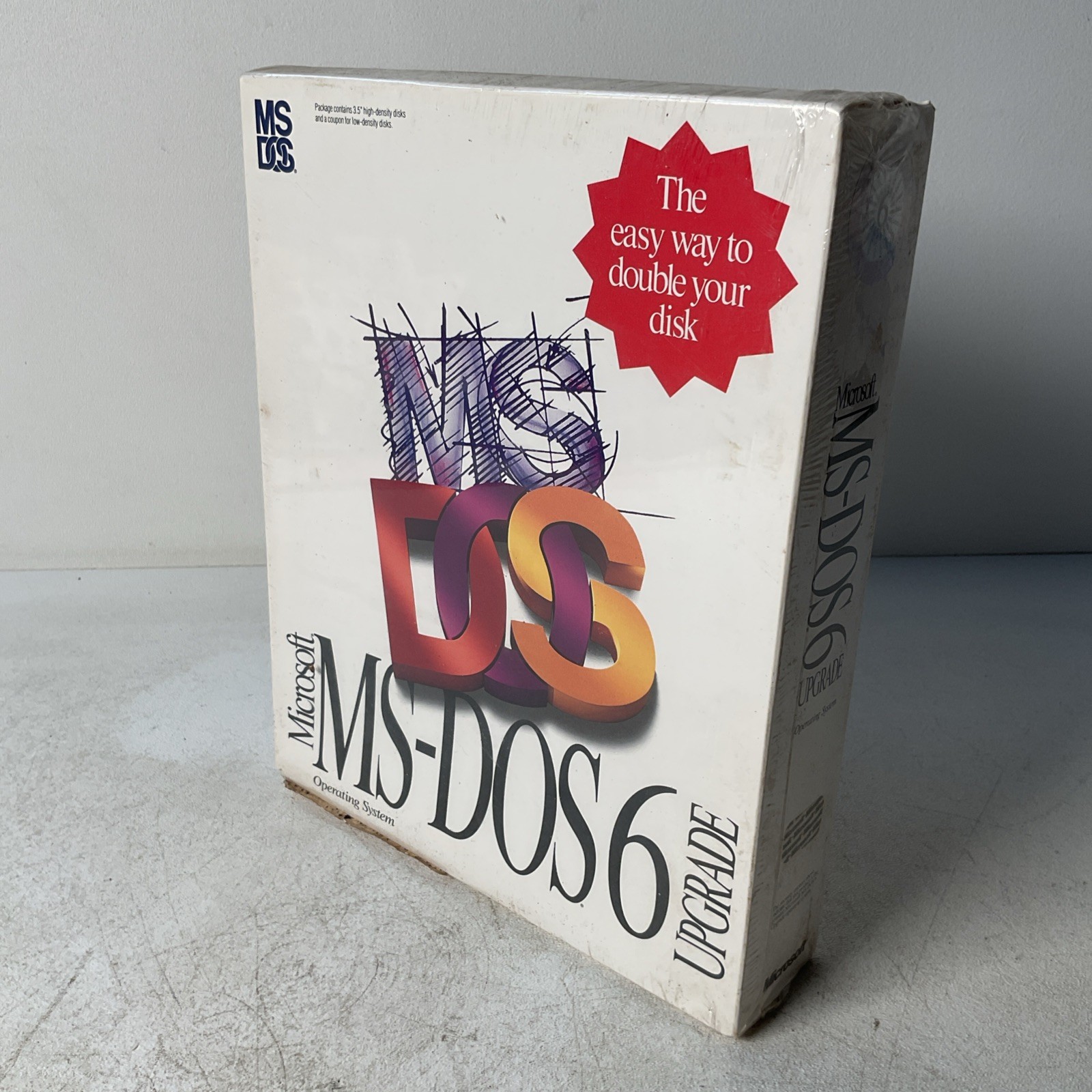 Vintage Microsoft MS-DOS 6.0 Upgrade Operating System 3.5" Disc Sealed NOS