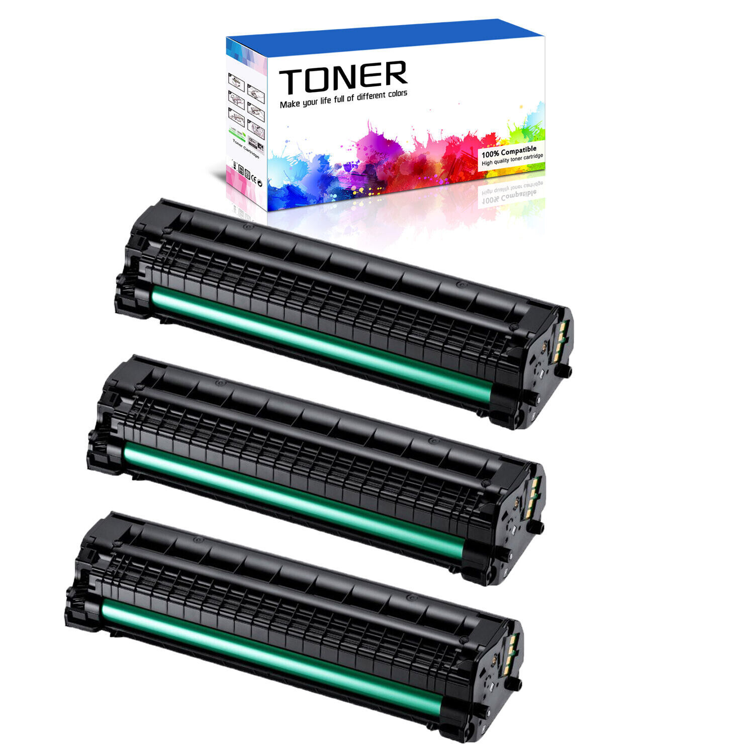 3PK MLT-D104L Toner Cartridge For Samsung ML-1665 ML-1665K ML-1666 ML-1670 INK
