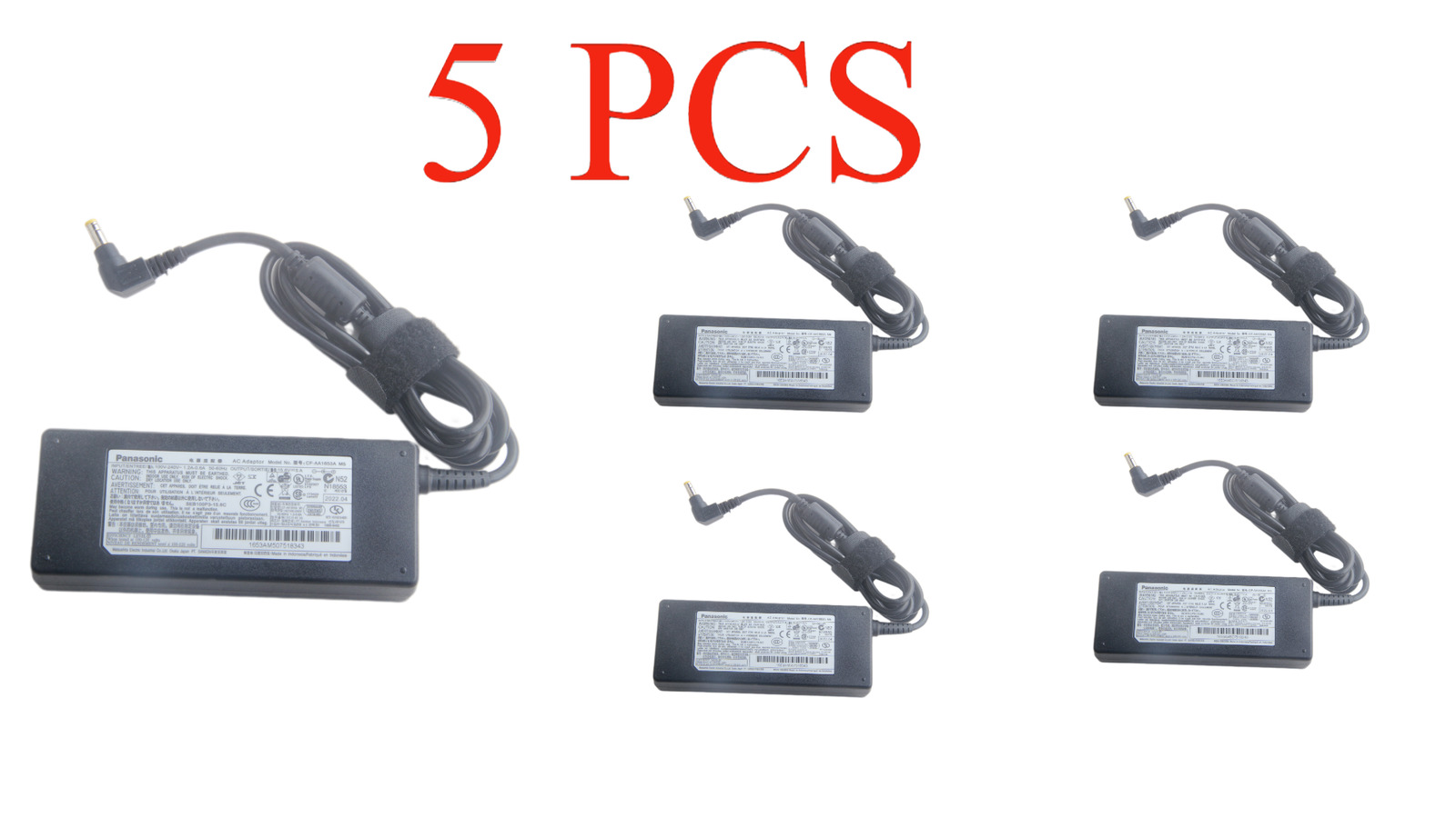 5PCS Original PANASONIC TOUGHBOOK AC Adapter CF-AA1653A CF-AA6502A 5.0A 15.6V