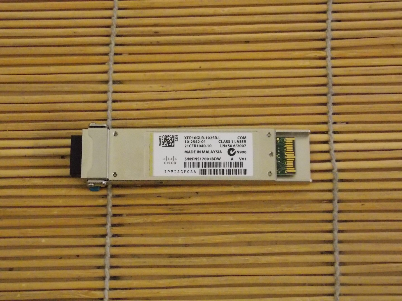 Cisco FINISAR XFP10GLR-192SR-L Multirate 10GBASE-LR/-LW + OC-192/STM-64 SR-1 XFP