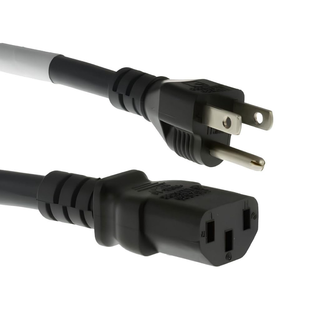 CablesAndKits - Heavy Duty AC Power Cord 15ft (4.5m) - 3 Prong Replacement Power