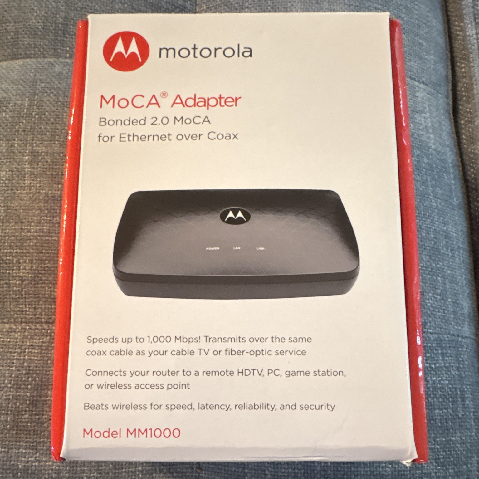 Motorola MM1000 MoCA Adapter Bonded 2.0 Ethernet Over Coax (MM1000)