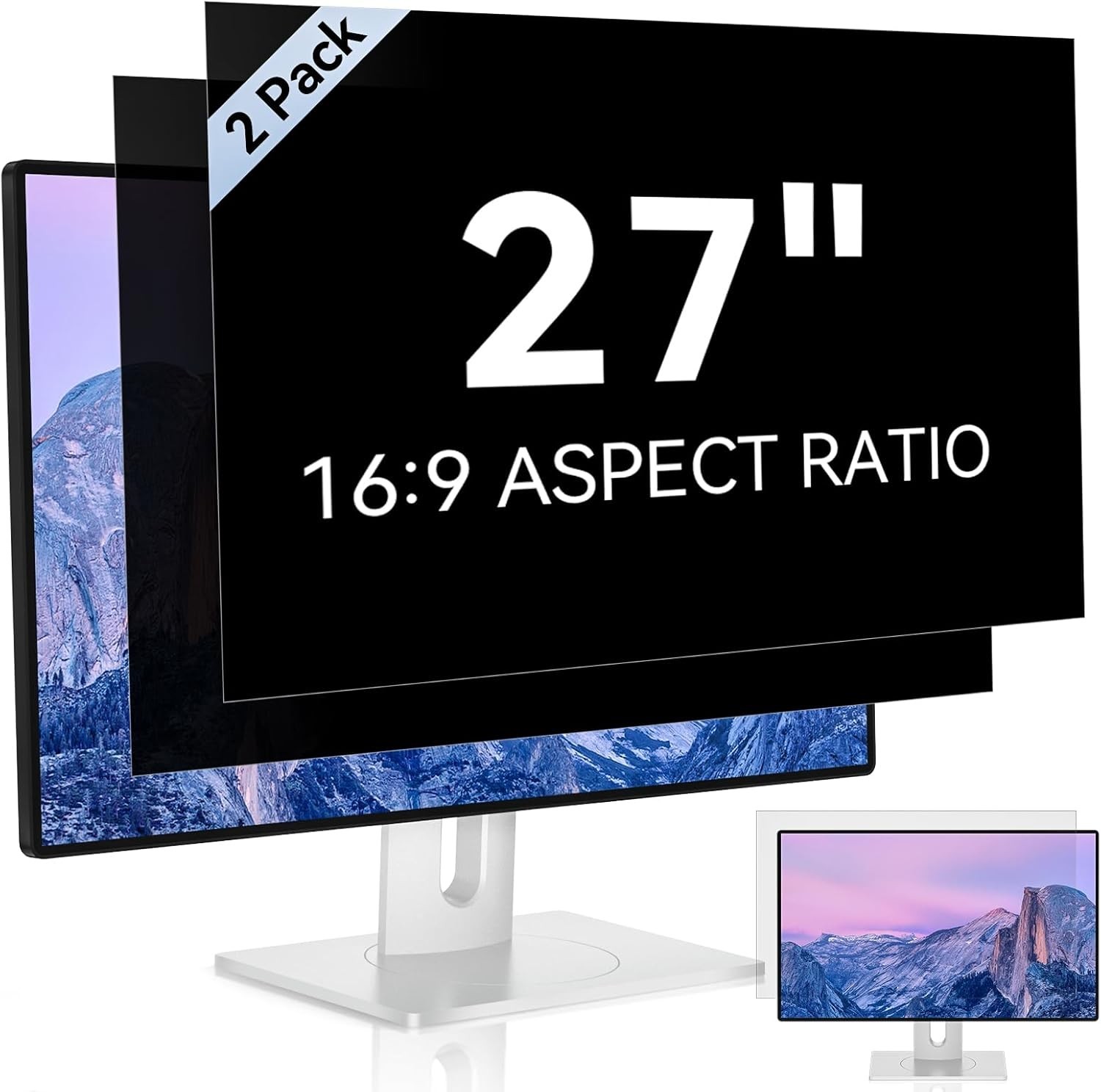 27 " Computer Monitor Privacy UV Filter Screen 16:9 Anti-Glare Blue Light Block