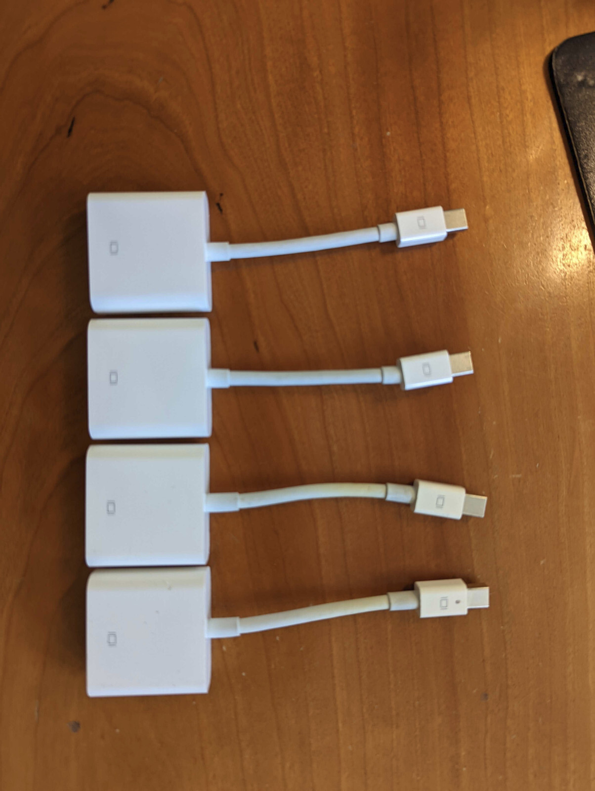 Four (4) Apple Mini DisplayPort to DVI Adapters A1305 (Original Genuine Apple)