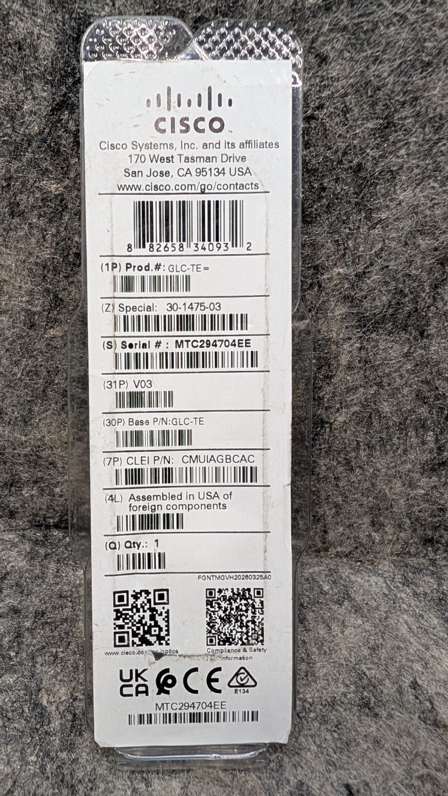 CISCO GLC-TE 1000BASE-T SFP Copper Transceiver Module 30-1475-03 🔥New🔥