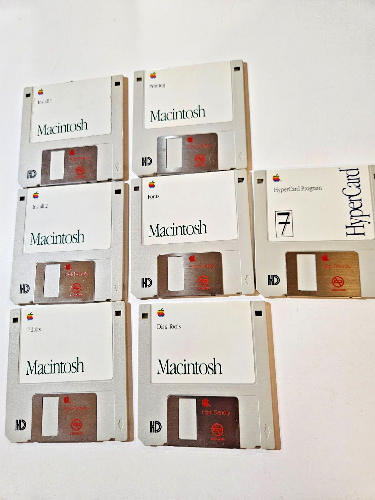 VTG 1991 Apple Macintosh System 7 Disks Full Mac OS 7.0.1 plus HyperCard