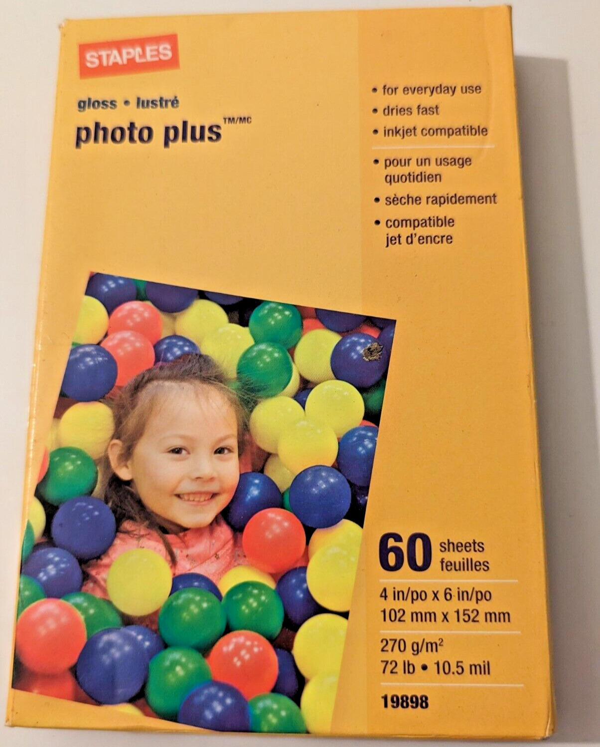 NEW & SEALED Staples Photo Plus Gloss Paper, 4