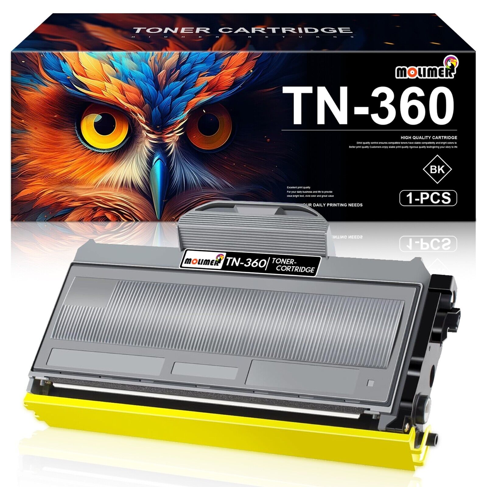 TN360 High Yield Toner Cartridge Replacement for Brother TN360 Black MFC-7440N