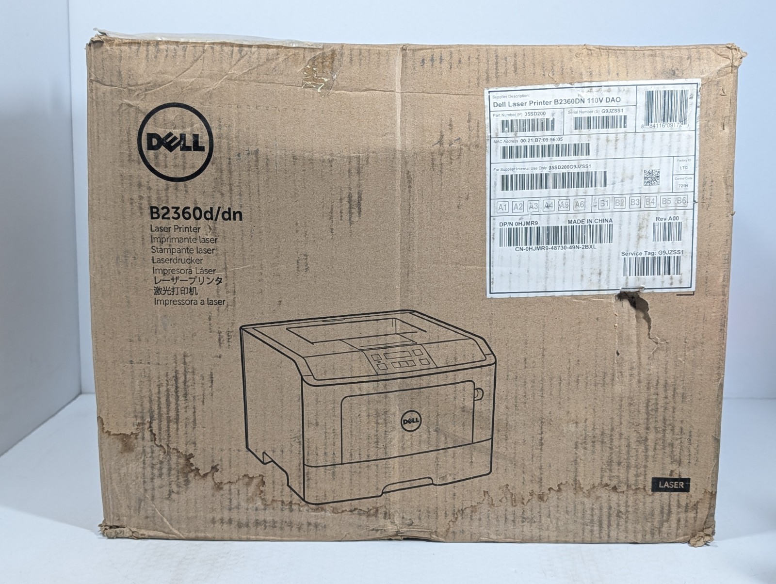 Dell B2360d-dn Workgroup Laser Printer New Open Box 