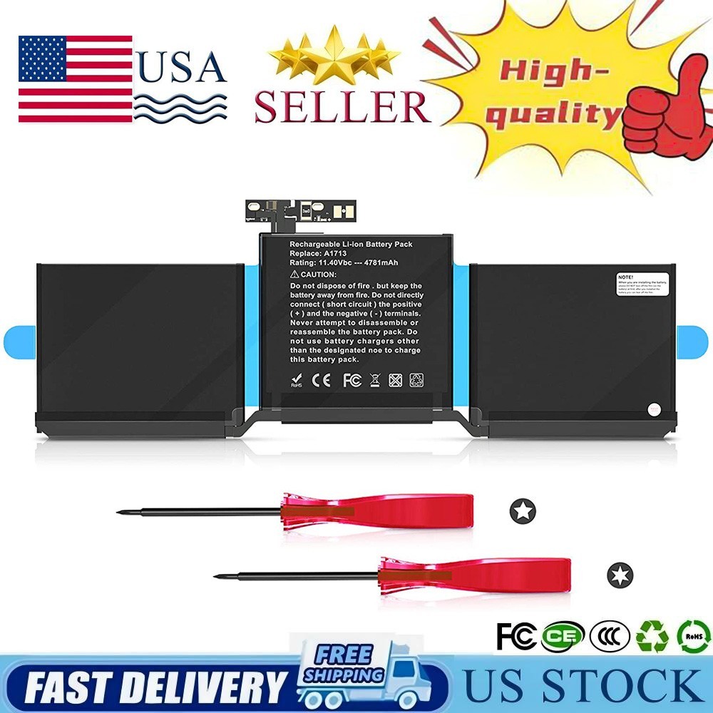 LOT A1708 A1713 Battery for MacBook Pro 13 inch Late 2016 Mid 2017 EMC 2978 3164