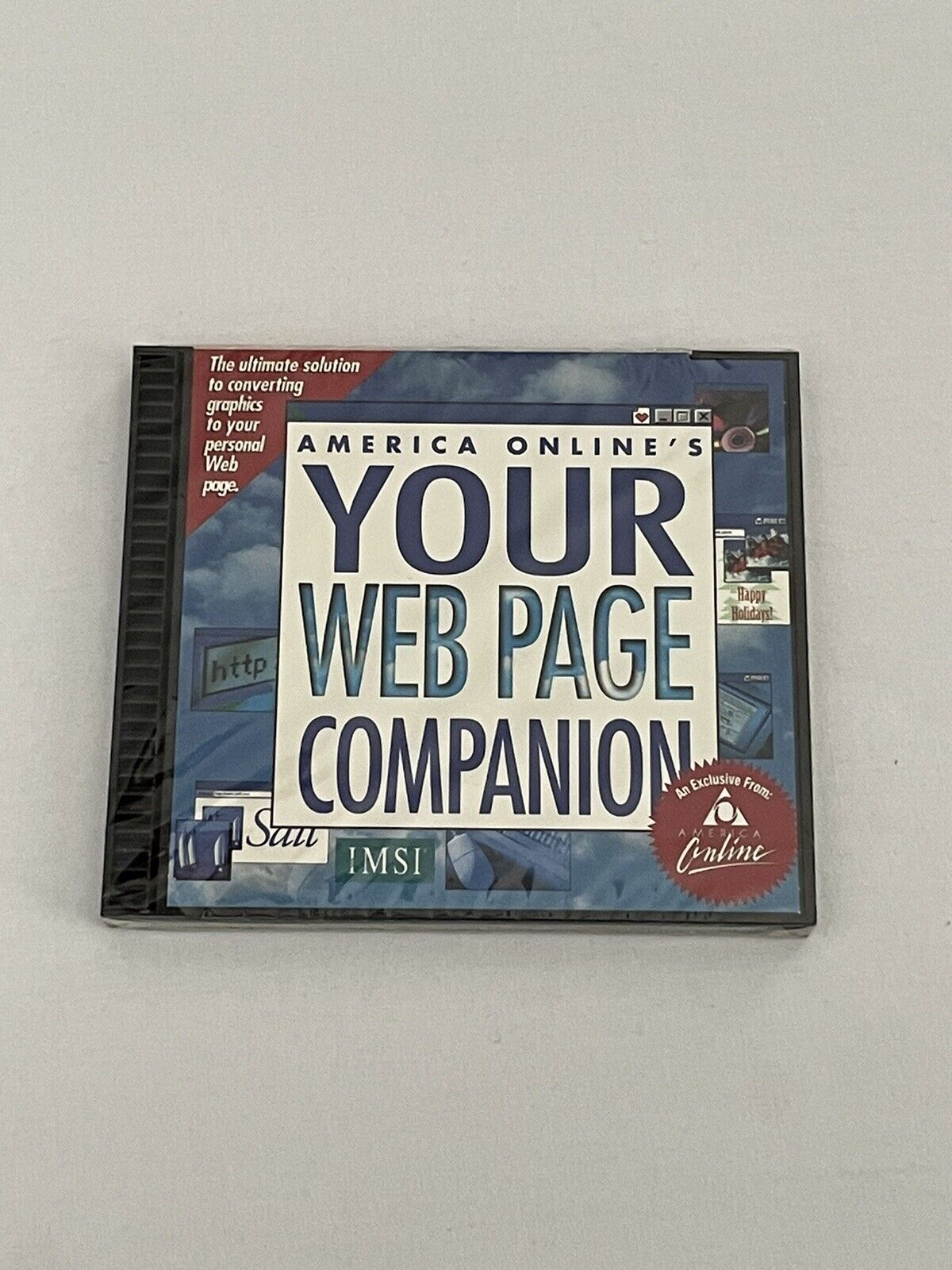 America Online's Web Page Companion Graphics CD New Sealed 0124b