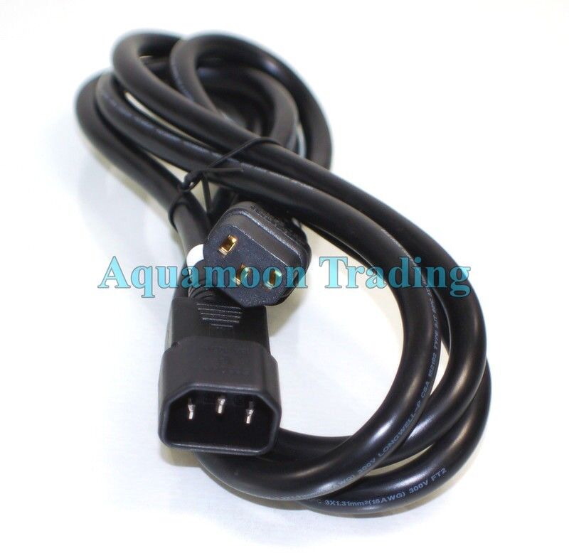 New Dell T736H Power EXTENDER Cord C13 to C14 Black 3-Prong Male Female 6 Feet