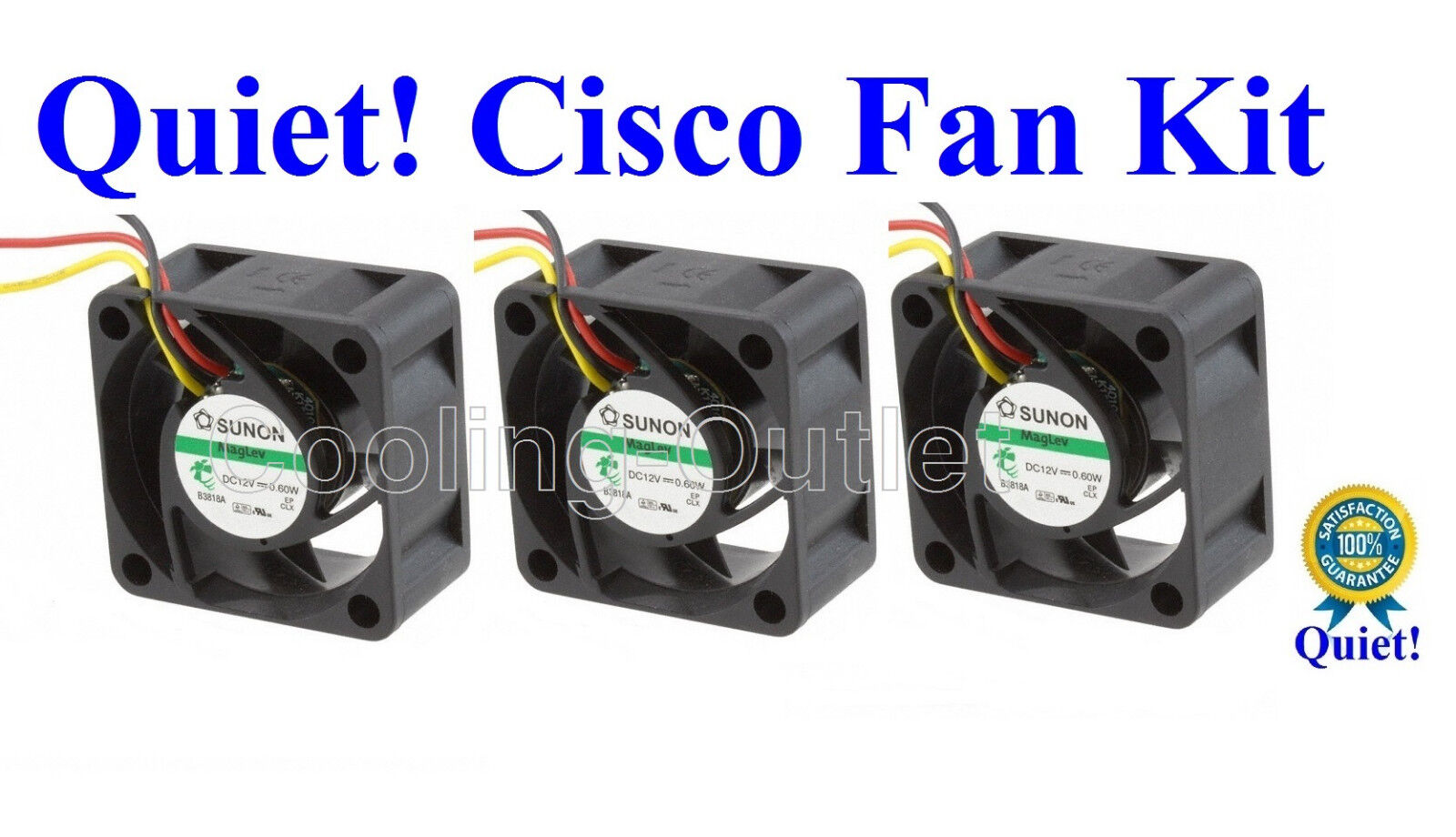 Super Quiet Cisco SG500X-24P FAN KIT, 3x new Sunon MagLev fans 12~18dBA Noise