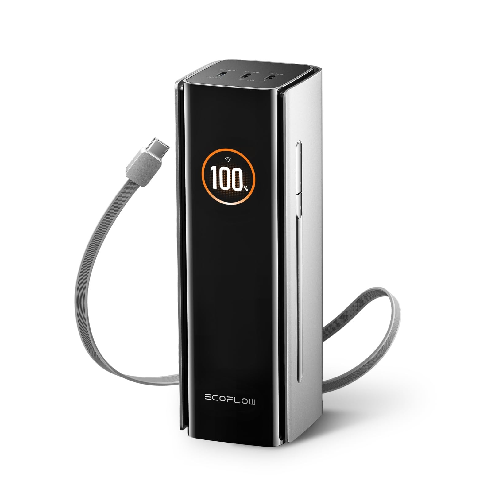 EF ECOFLOW Rapid Pro Power Bank, 4-Port with 300W 27K mAh, Black