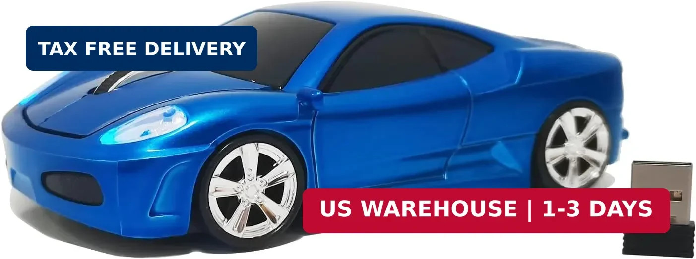 Wireless Car Mouse, Sport Car Shaped Mouse Mice for Computer, Laptop, PC, Mac wi