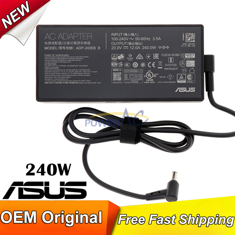 Original ASUS G513RM-HQ241W Charger 6PHI 240W ROG Strix G15 Laptop Adapter