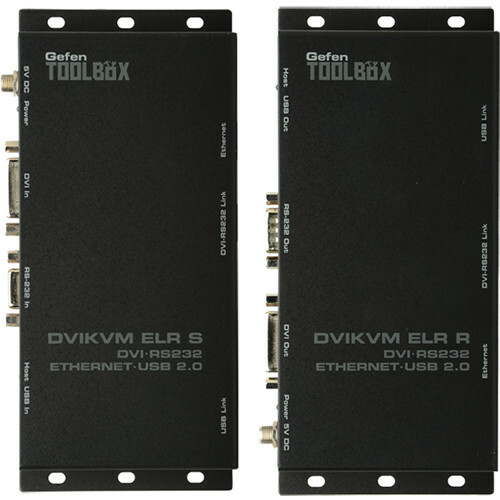 GefenToolBox DVIKVM Extra Long Range Extender - Black with power supply