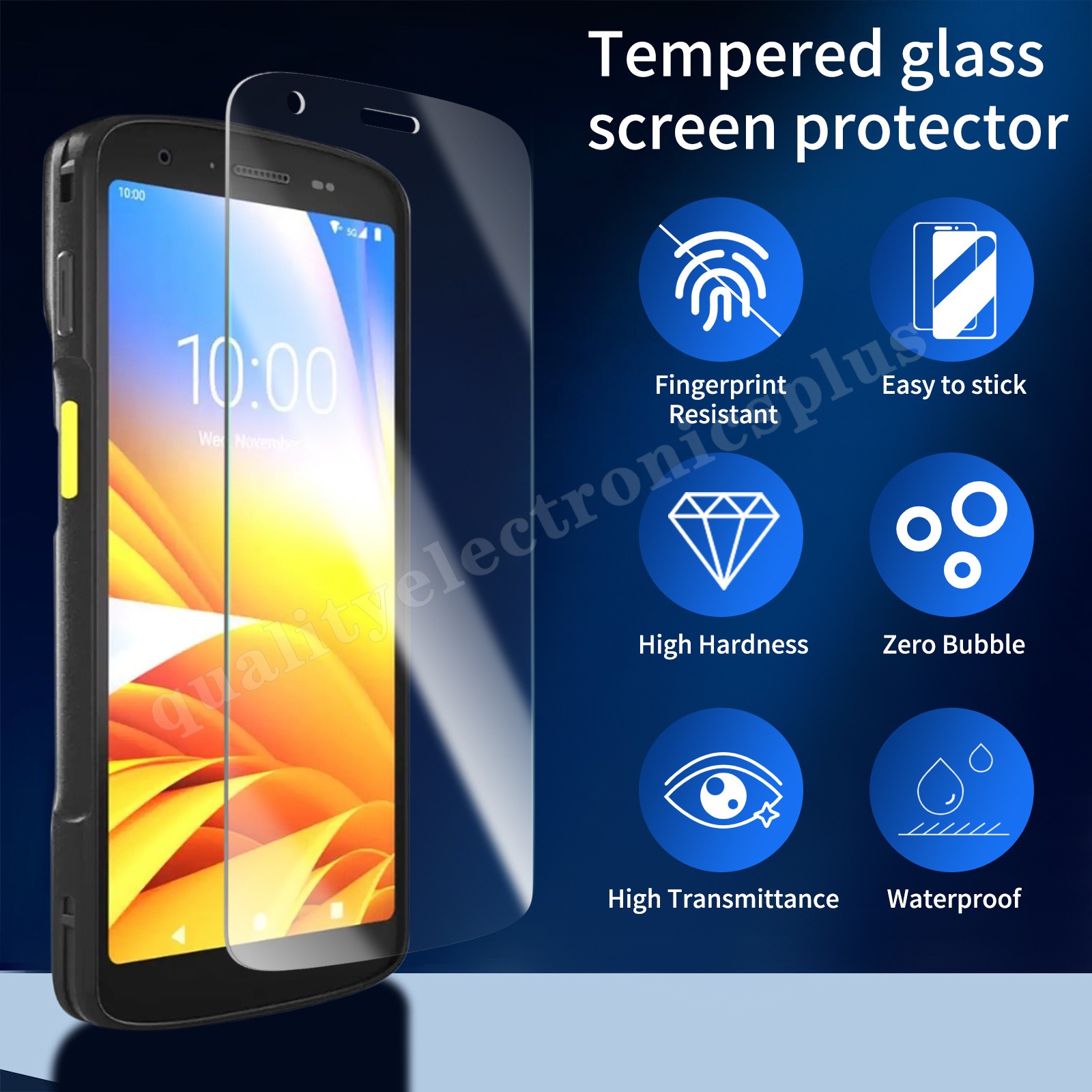 10Pcs Anti-Scratch Tempered Glass Screen Protector for Zebra TC22 TC27 Scanner