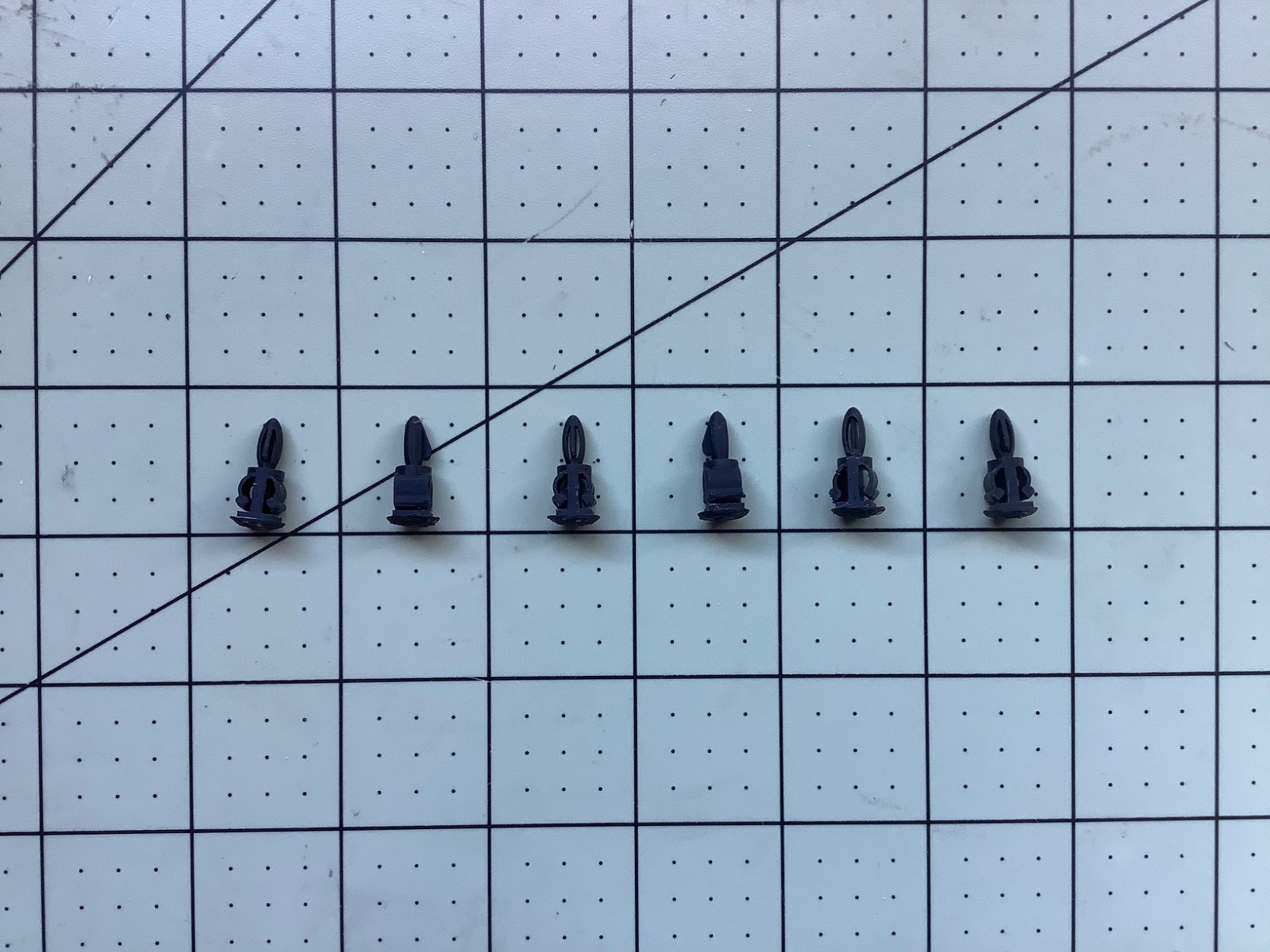 For Vintage Apple II PCB Support Spacer/Standoffs Printed Black Rubber Set of 6