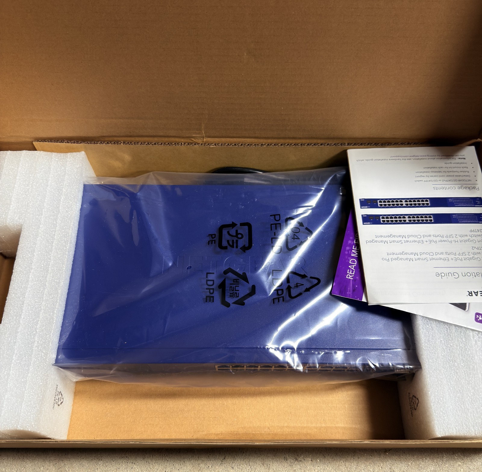 Netgear GS724TP-200NAS 24-Port Gigabit PoE+ Smart Managed Pro Switch Open Box