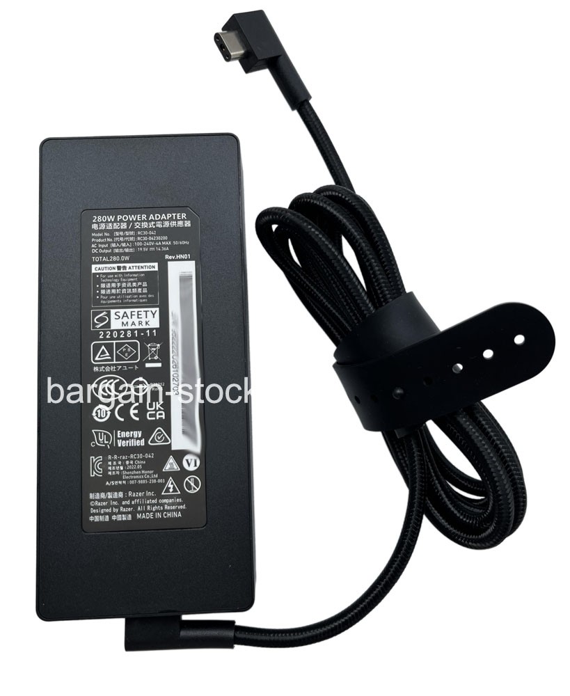 Original 280W AC Adapter Charger For Razer Blade 17 2022  Core i7 Power Supply