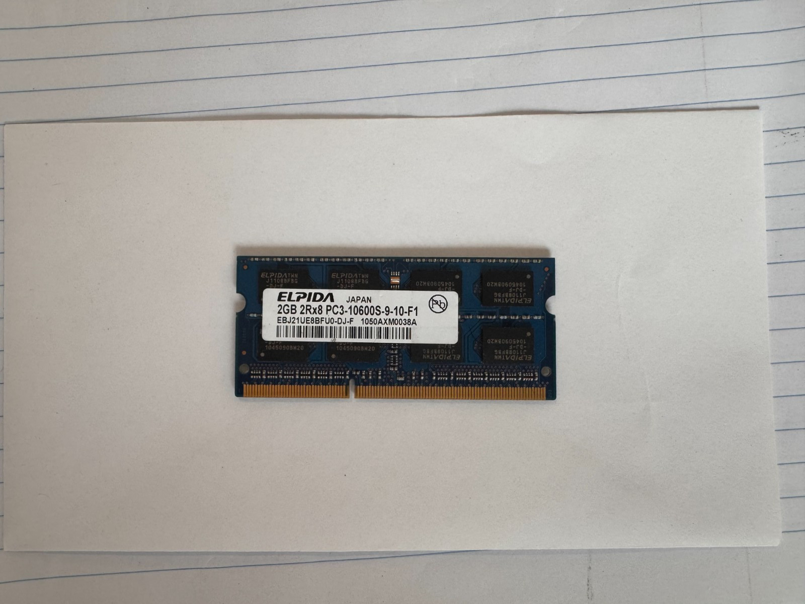 Elpida 2GB DDR3 Laptop RAM PC3-10600S 1333MHz SO-DIMM
