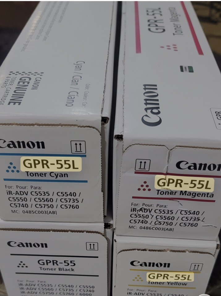 New in box Canon GPR-55L CYMK Toner Cartridge
