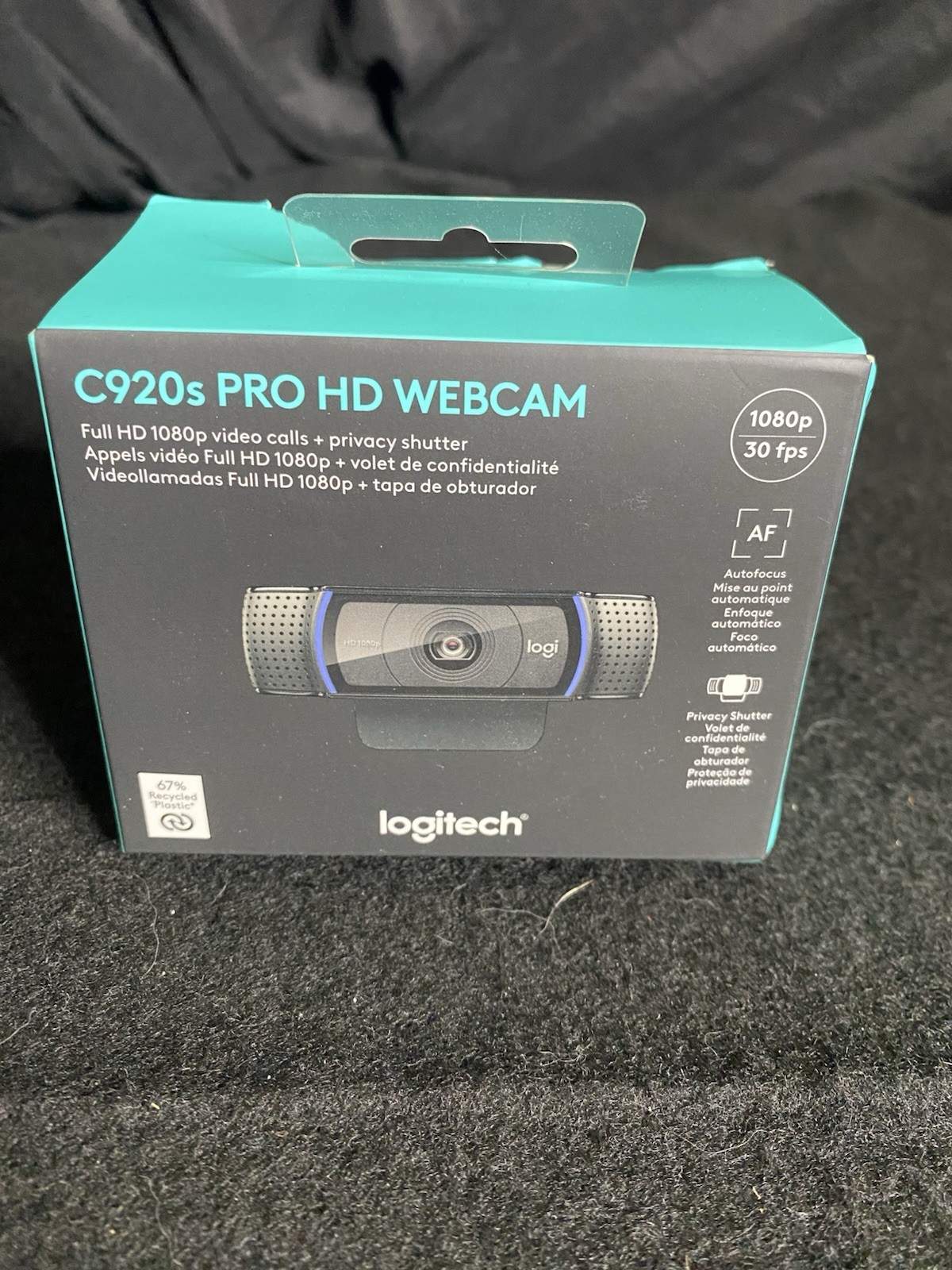 Logitech C920s Pro HD Webcam 1080p USB With Box Untested No Privacy Cover
