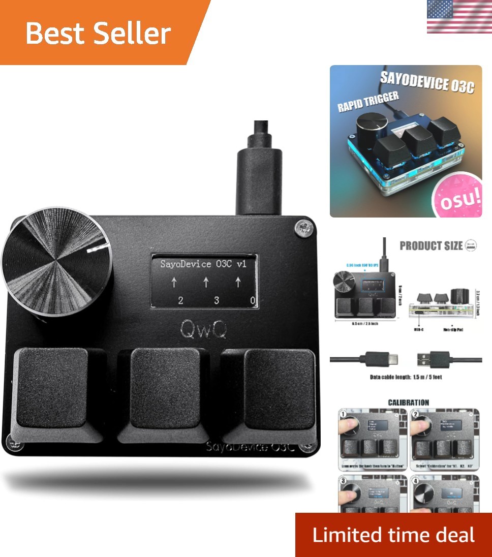 SayoDevice O3C OSU Keyboard Rapid Trigger Hall Switches Magnetic Linear Switc...